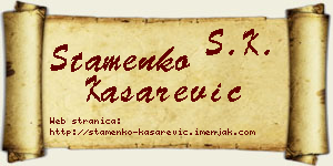 Stamenko Kašarević vizit kartica